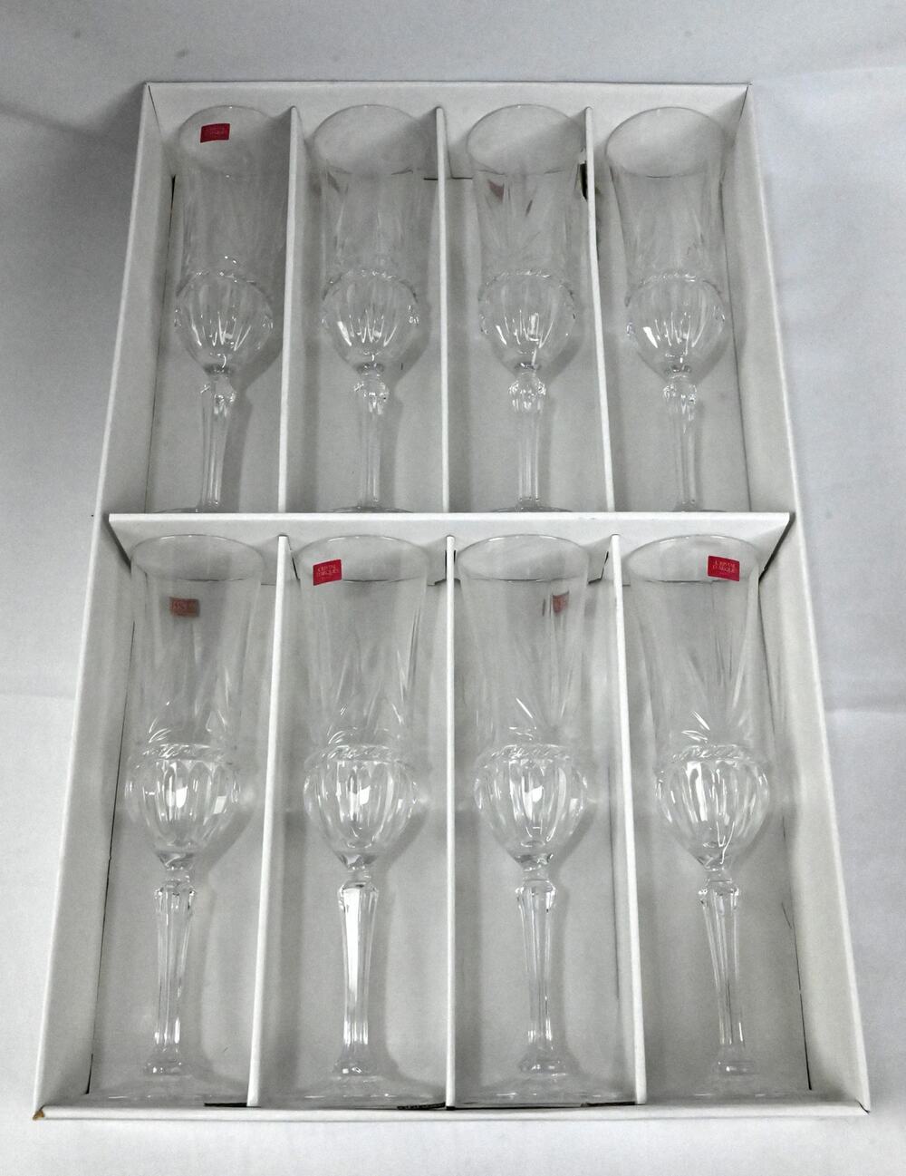Set of 8 Cristal D'Arques Carthage 4 3/4 oz Flute NEW